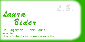 laura bider business card